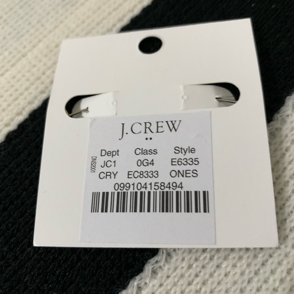 NWT J Crew Gold/Crystal 3D Triangle Earrings - Picture 2 of 2